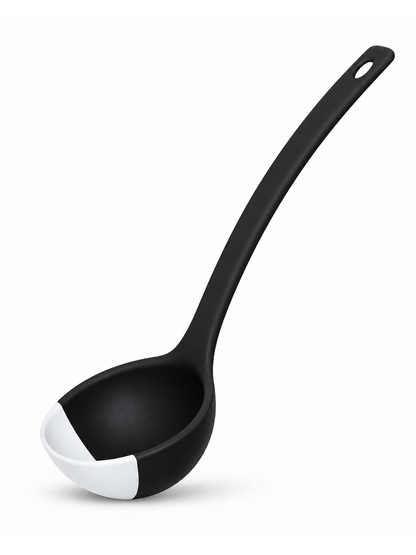 Silicone Spoon - Colorful Silicone Spatula Ladle with a Soft Top to Mold to your Pots & Pans.
