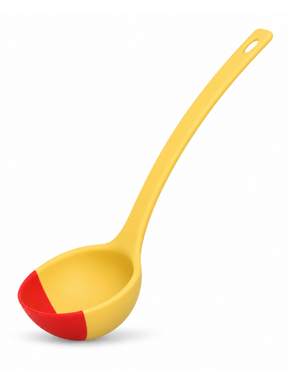 Silicone Spoon - Colorful Silicone Spatula Ladle with a Soft Top to Mold to your Pots & Pans.