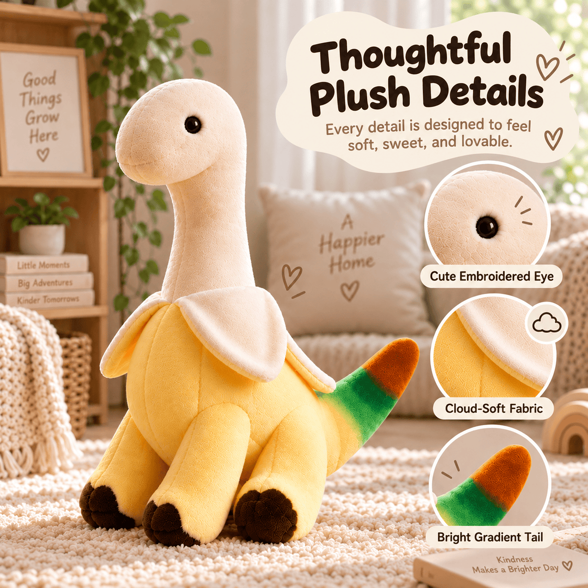 Cozy Dino Plush – Soft Long-Neck Dinosaur Stuffed Animal