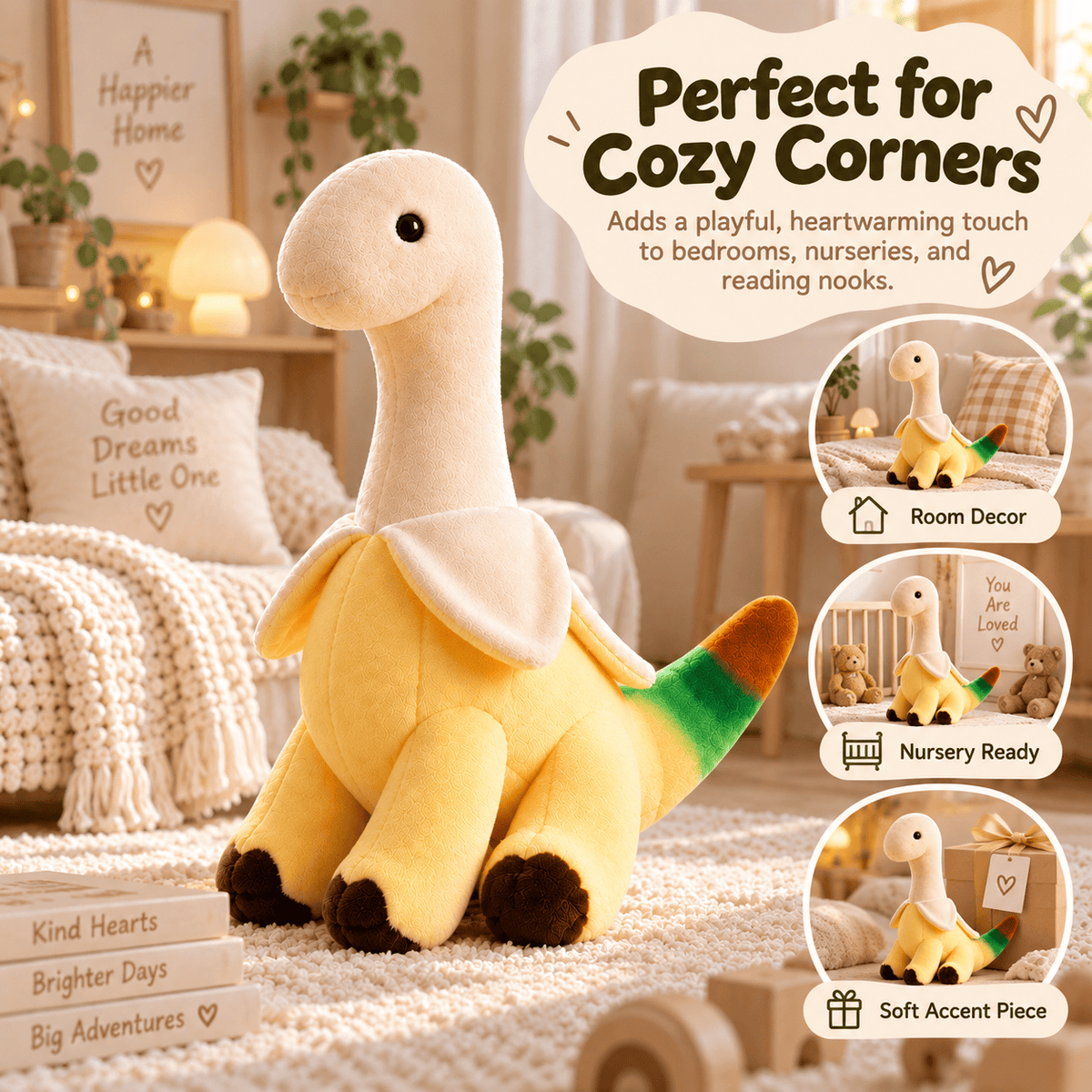 Cozy Dino Plush – Soft Long-Neck Dinosaur Stuffed Animal